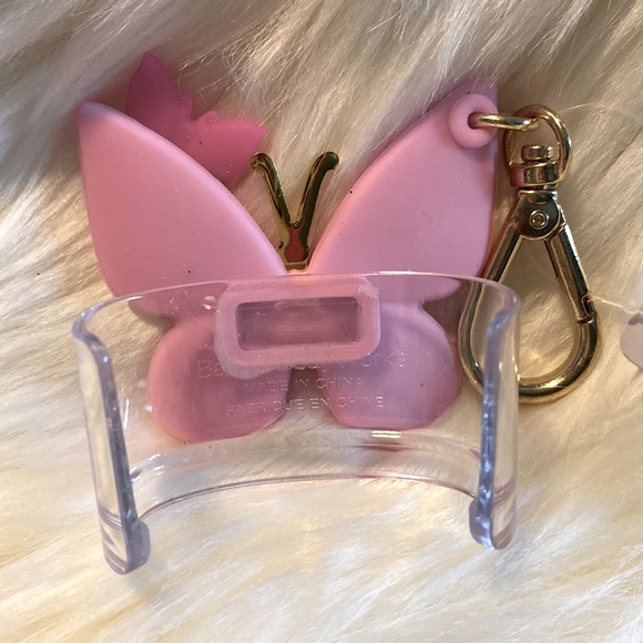 Butterfly Pink Sanitizer Holder - Picture 2 of 4